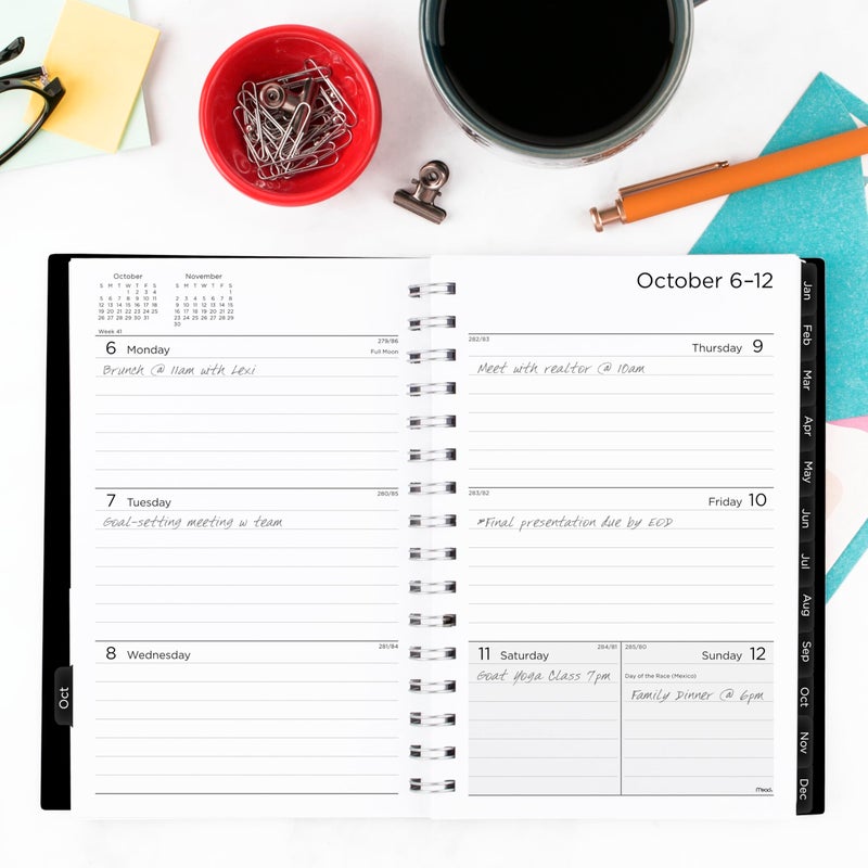 Mead 2026 Planner, Weekly & Monthly, 15-Month, 5-1/2"" x 8-1/2"", Small, Basic, Black (CRW4200526) - Image 2